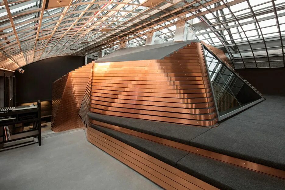 Music architecture. Red bull студия звукозаписи. медь в архитектуре. студия рыжий дизайн. copper architecture.