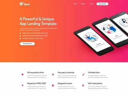 App landing page