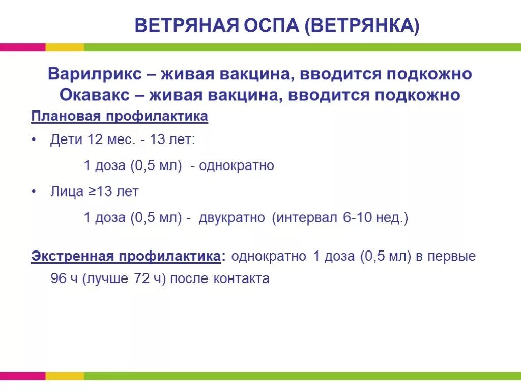 Прививка от ветряной оспы детям