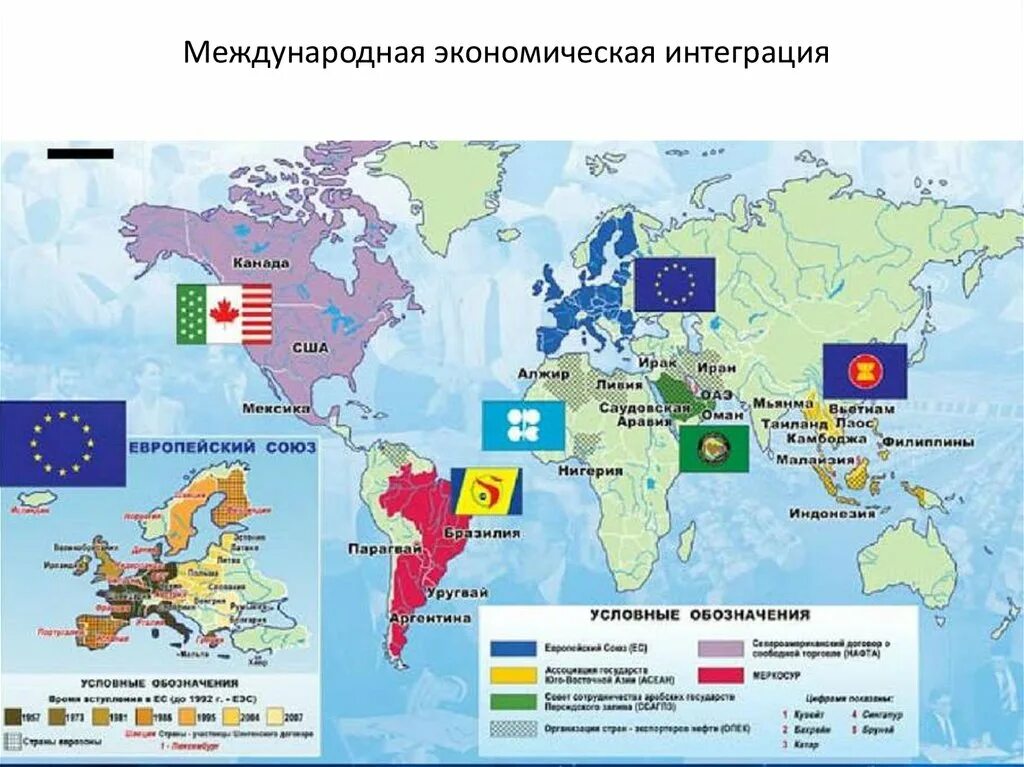 Крупные организации страны. Межгосударственная экономическая интеграция карта. Международная экономическая интеграция контурная карта.