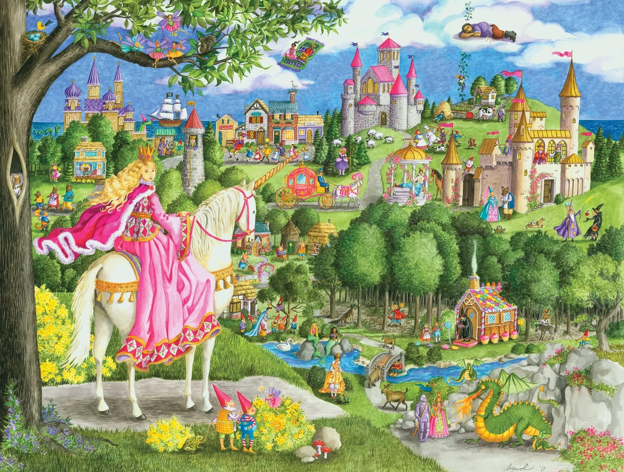 Сказочная страна 2. Пазл ravensburger однажды в сказке (05368), 24 дет.. пазл ravensburger венеция (16308), 1500 дет.. пазл ravensburger сказочное королевство (10008), 150 дет.. сказочная страна.