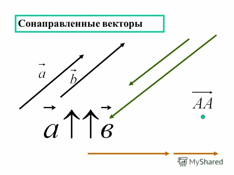 сонаправдленые ветора. саноправленыее вектор. сонаправленность векторов. начертить сонаправленные векторы. коллинеарные сонаправленные векторы.