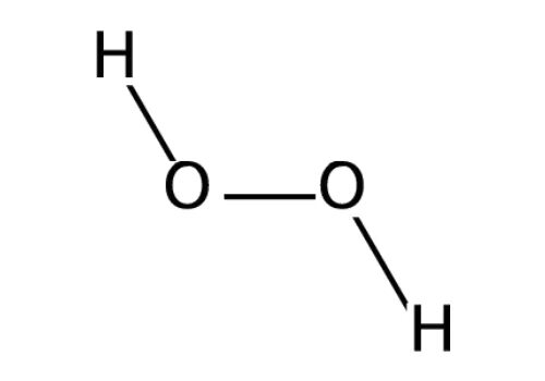 Структурная формула перекиси водорода. Структура молекулы перекиси водорода. Перекись структурная формула. Строение пероксида водорода