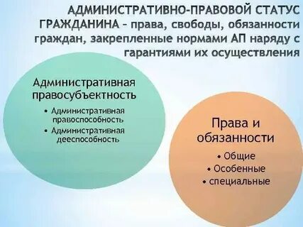 Элементы административно правового статуса гражданина