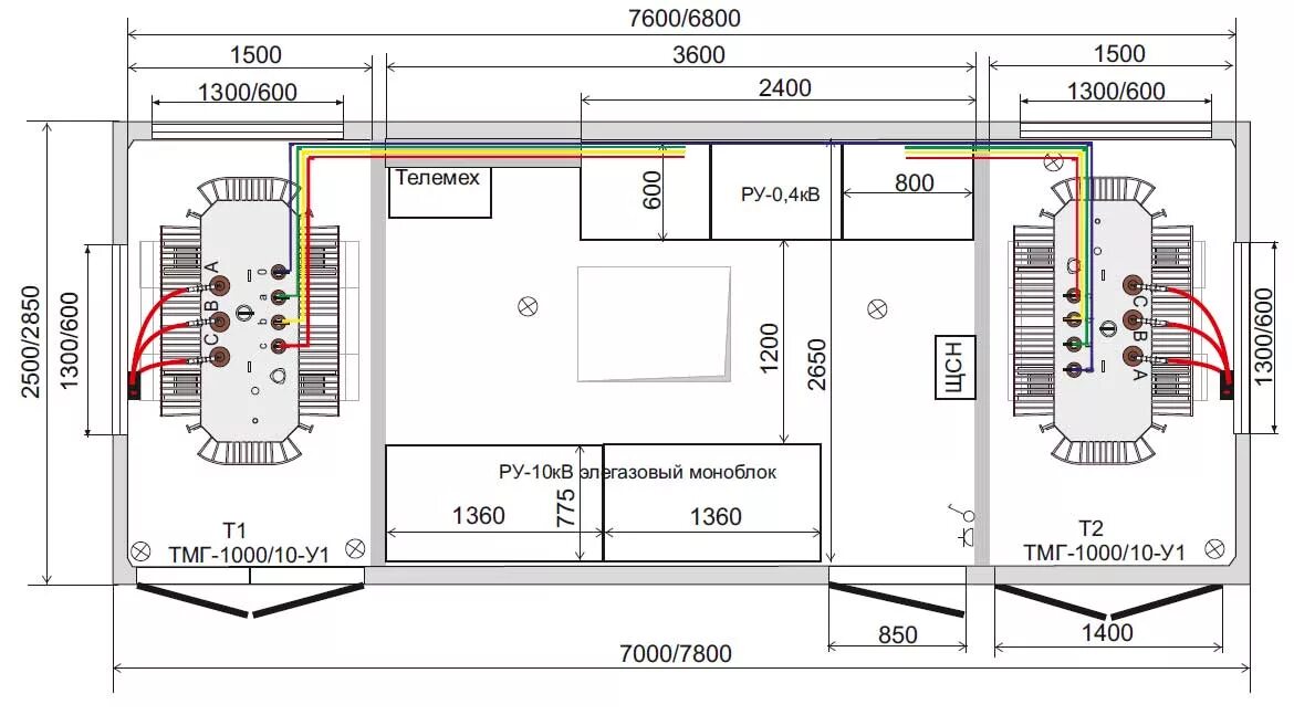 Расстояние от трансформатора. Типовой проект БКТП 2х1600. Компоновка трансформаторной подстанции 10/0.4. Трансформаторная подстанция 10/0.4 кв план. 2бктп-630/10/0.4 чертеж.