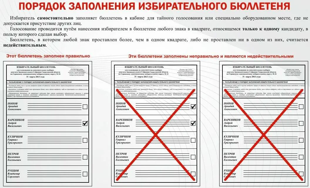 Почему нет в списках на голосование. Образец заполнения избирательного бюллетеня. Правила голосования на выборах. Заполненный бюллетень для голосования. Образец заполнения бюллетеня для голосования.