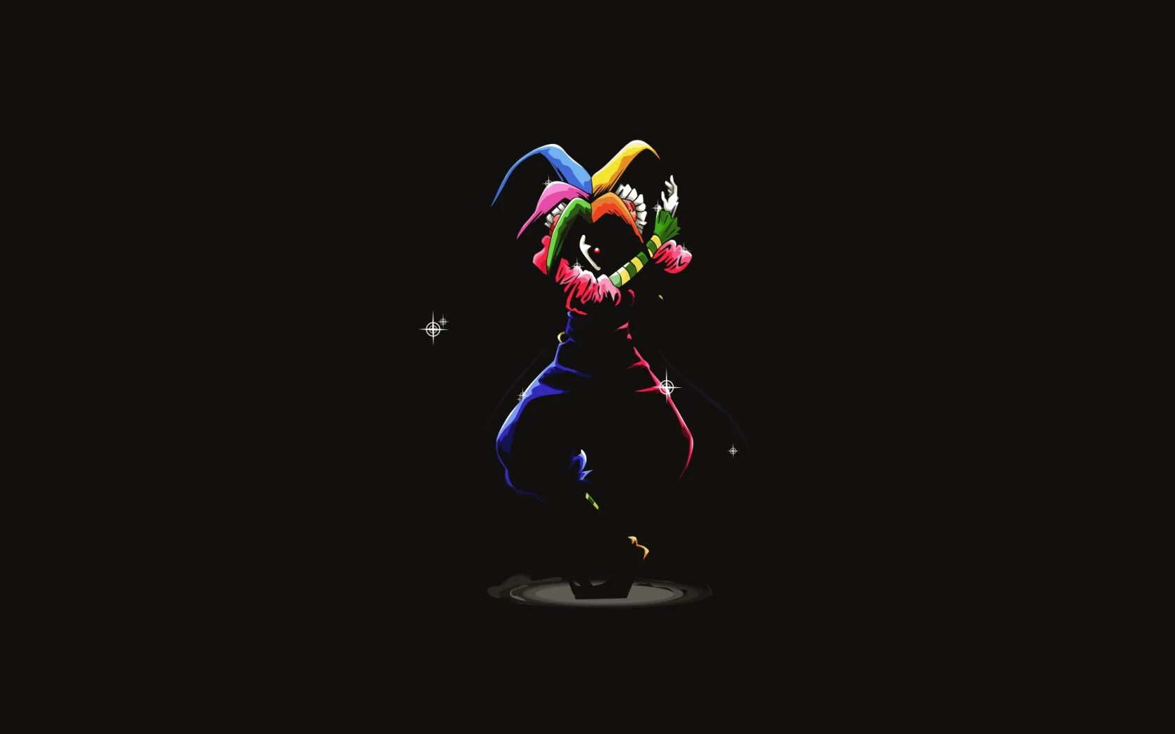 Arlecchino wallpaper. Клоун на черном фоне. Шут обои на рабочий стол.