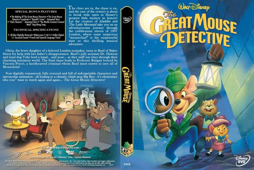 Great detectives. Великий мышиный сыщик DVD. Великий мышиный сыщик двд меню. Великий мышиный сыщик Бэзил. Великий мышиный детектив 1986.