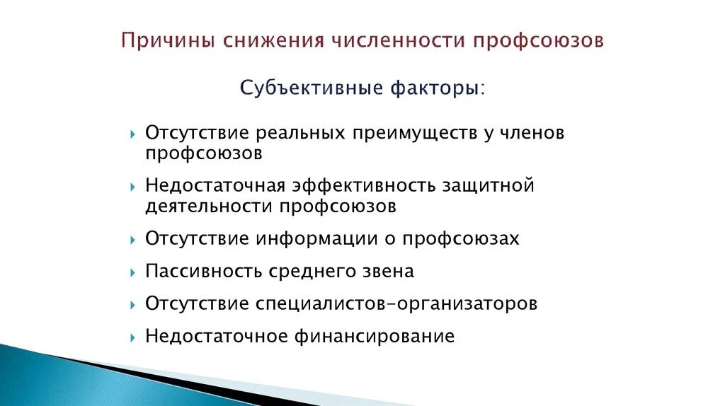 Причины спад производства. Причины спада профсоюза. Недостатки профсоюзов. Причины первый профсоюз. Дефициты в работе профсоюза.