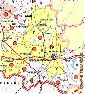 Осадка на карте псков
