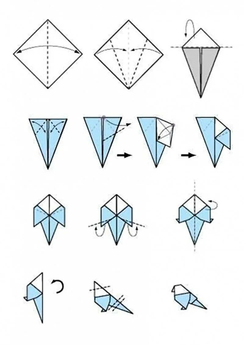 Оригами поэтапно легкие. Оригами. Оригами птичка. Оригами птица схема. Оригами птица из бумаги для детей.