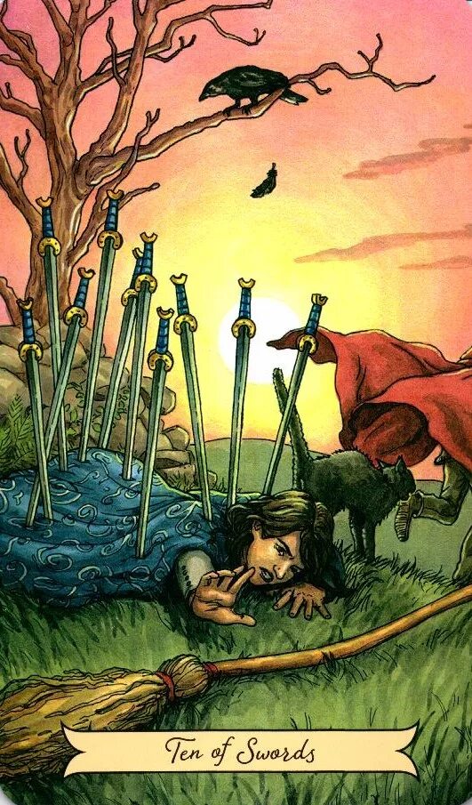 10 жезлов и 3 мечей