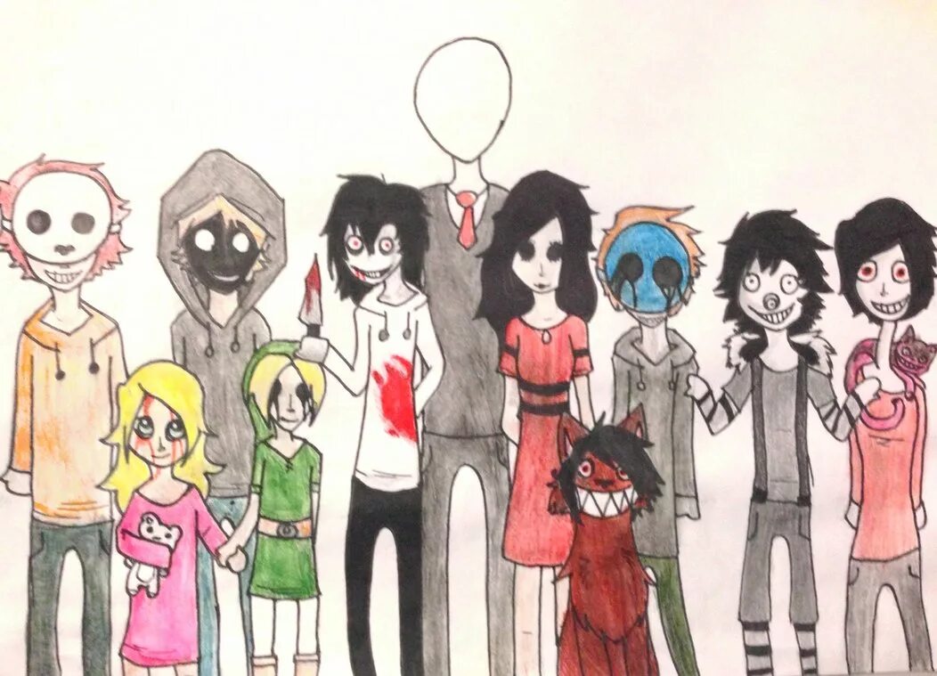 Семья залго крипипаста. Крипипаста все персонажи. Персонажи из крипипасты. Крипипаста безглазый джек. Джек убийца крипипаста.