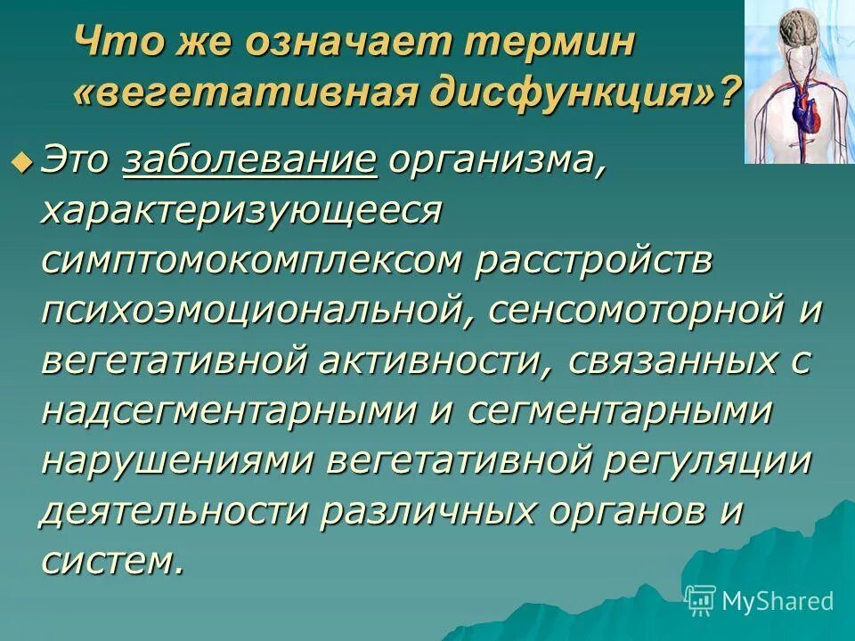 Расстройство деятельности вегетативной