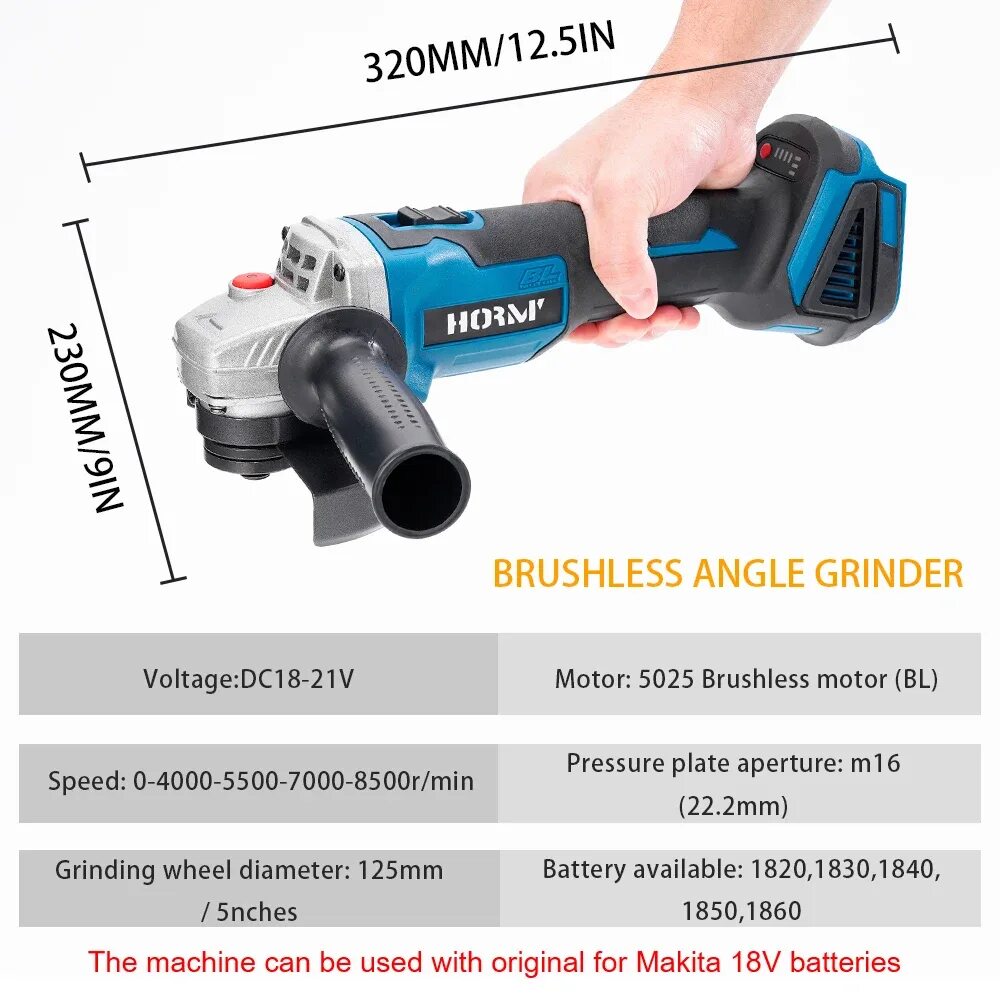 Kinko Brushless Angle Grinder. Фото полгарки.