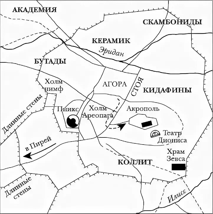Стены защищавшие дорогу из афин к морскому. План города Афины 5 век. Город Афины в 5 веке до н э карта. План города Афин в 5 веке до н э. Афины план древнего города.