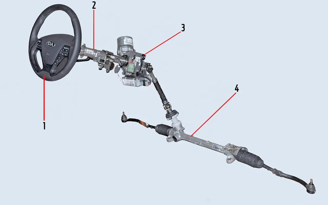Почему не крутится руль. Усилитель рулевого управления Kia Rio 2. Рулевой механизм 2190 с электроусилителем.