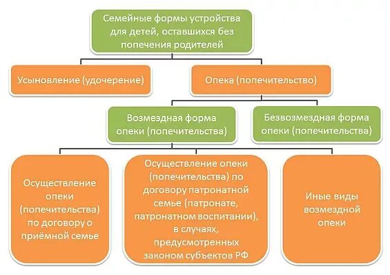 Попечительство форма устройства. Формы устройства детей в семью. Семейные формы устройства детей оставшихся без попечения родителей. Формы семейного устройства детей оставшихся без попечения. Форма устройства детей опека.