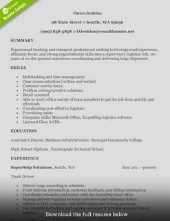 Cv for jobs experience