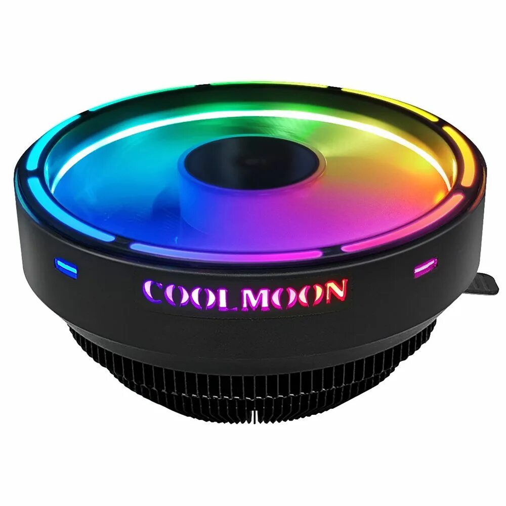 Coolmoon RGB кулер. Кулер для процессора с RGB подсветкой. Охлаждение процессора с подсветкой. Процессор на лампах.