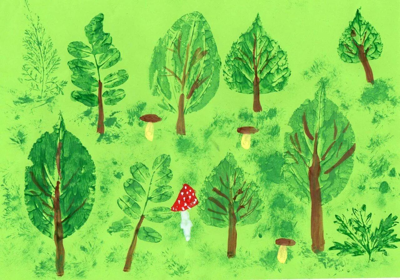 Тема деревья первая младшая группа. Лес для дошкольников. Рисование лес старшая группа. Рисование леса в старшей группе. Рисунок леса для детей.