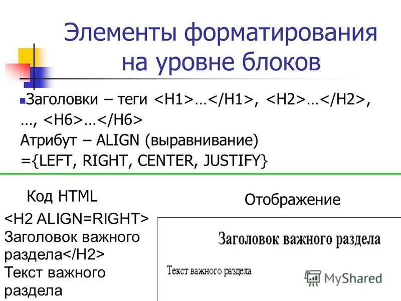 Элементы html атрибуты тегов. Элементы форматирования. элементы форматирования текста. атрибут align в html. элементы с неформатированным текстом.