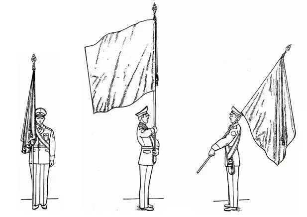 Положение Знамени в строю. Вынос Знамени. Боевое Знамя на флагштоке. Порядок выноса боевого Знамени. Флаг вынести