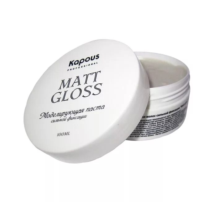 Matt Gloss моделирующая паста. Моделирующая паста капус. Kapous professional Matt Gloss моделирующая паста сильной фиксации. Паста "Matt Gloss" для укладки волос моделирующая ,с. Паста для каких волос