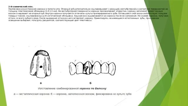 Комбинированная коронка по белкину. Изготовление коронки по белкину. Комбинированных штампованных коронок (по белкину). Комбинированные коронки по белкину. Толщина металлопластмассовой коронки.