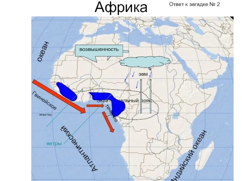 Канарское течение на карте Африки. Гвинейское течение на карте. Гвинейскоетёплое течение на карте.