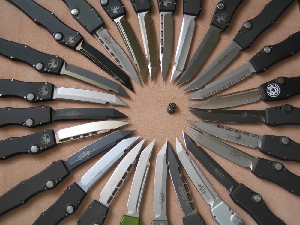Нож 5.11 Heron. Формы клинков для ножей. Ножи необычной формы лезвия. Много ножей.