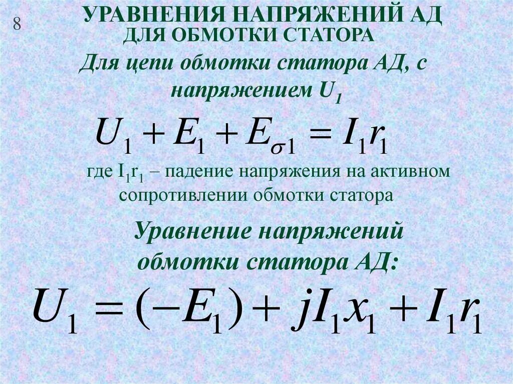 Эдс статора и ротора