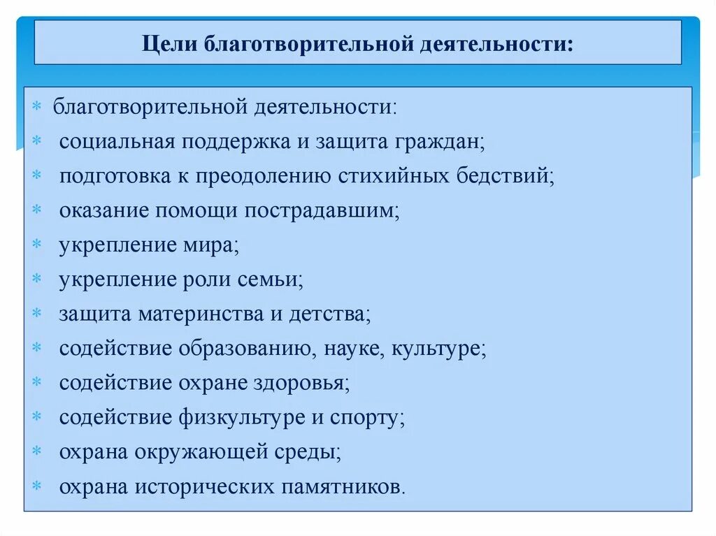 Организация деятельности благотворительных фондов. Цели благотворительности. Цели благотворительной деятельности. Цели благотворительной организации. Цель и задачи благотворительных фондов.