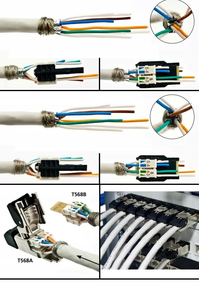 Для соединения кабеля используют. Соединение витой пары с коннектором RJ-45. Обжимка FTP кабеля RJ 45. Соединение коннектора rj45. Обжимка витой пары RJ 45 соединение.