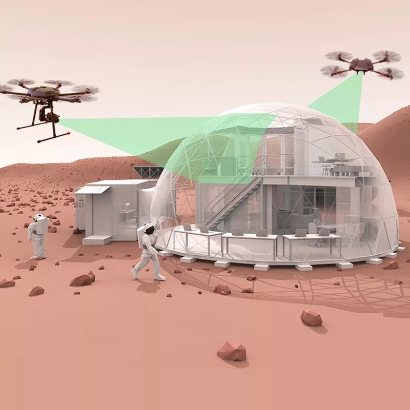Марсианские контейнеры мир. Дом на Марсе. Колонизация Марса. Марсианский дом. База на Марсе.