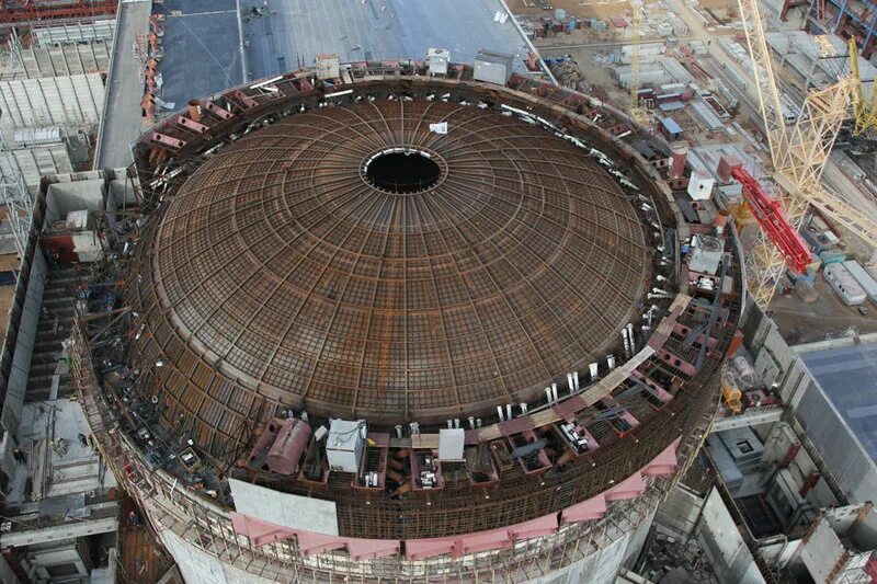 Общая безопасность атомной станции. Контейнмент АЭС. ВВЭР-1200 купол. ЛАЭС купол. Курская АЭС 2 монтаж купола.