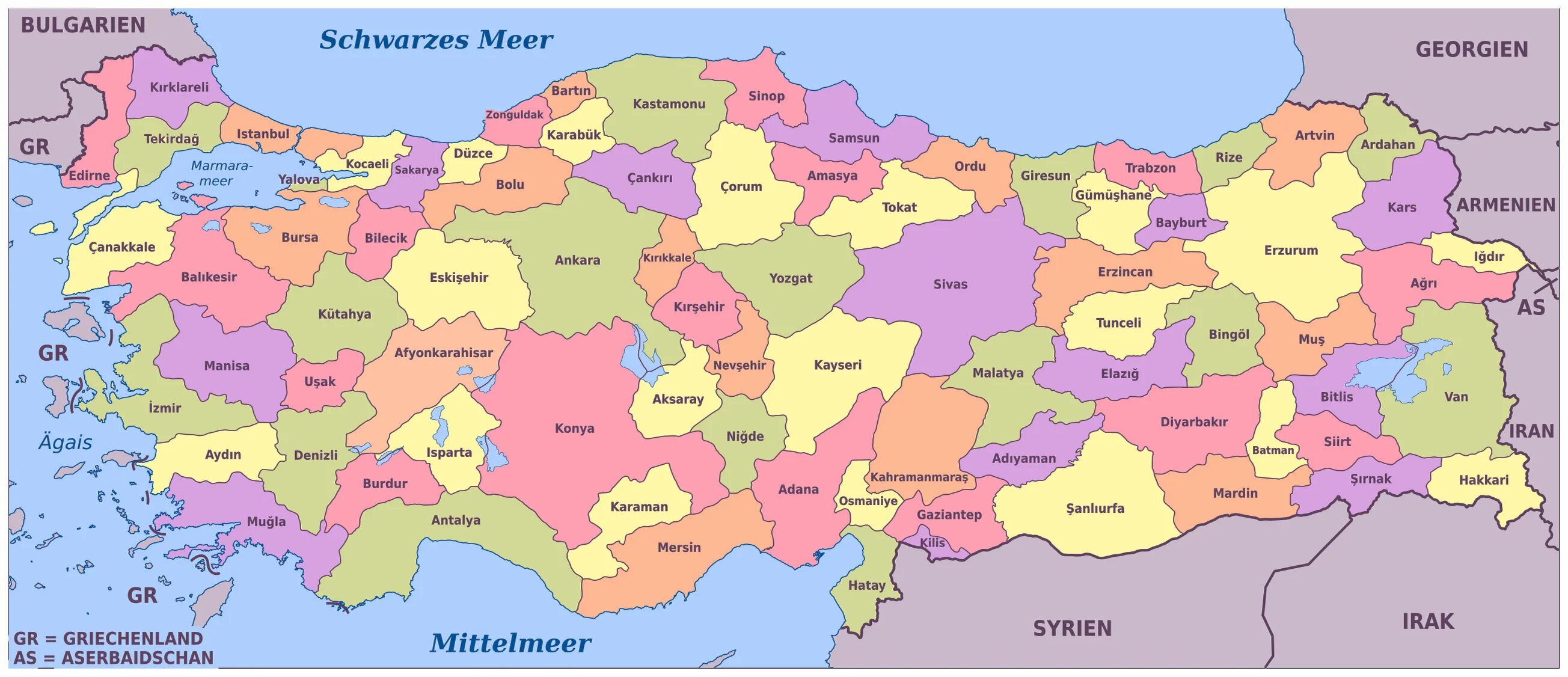 Город в турции на букву ы. Турция административно-территориальное деление карта. Административное деление Турции карта. Провинции Турции на карте. Карта Турции по провинциям.