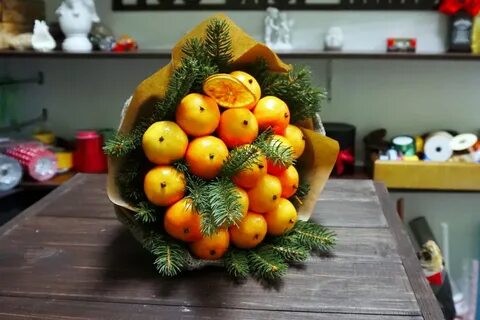 Елка из мандаринов своими руками