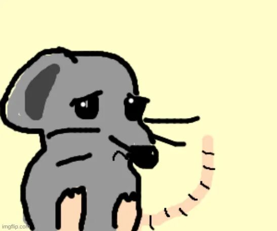 Rat crying. Sad rat picture for kids.