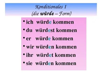 Ich würde