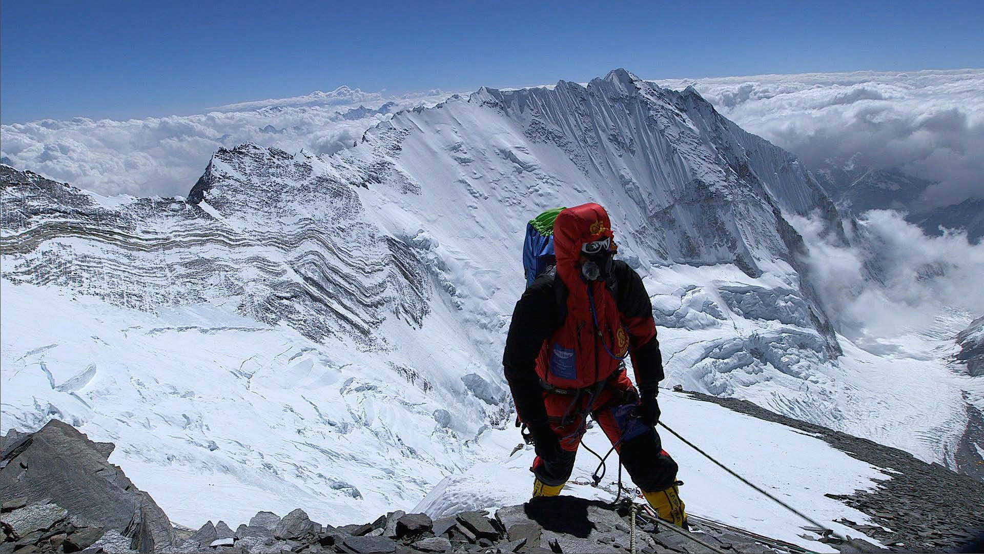 Ледопад Кхумбу. Западный куум Эверест. Вершина Эвереста. Западный цирк Эверест.