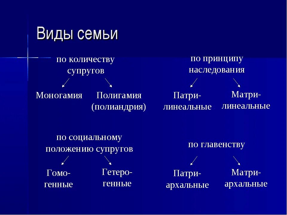 Какие виды семьи вам известны. Виды семей. Виды и типы семей. Типы семей Обществознание. Виды семей Обществознание.