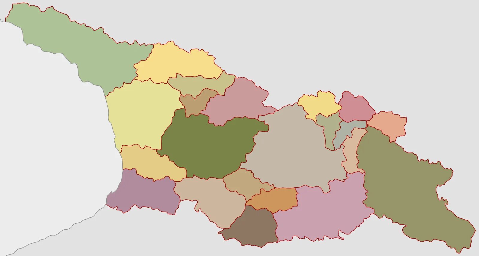 Карта исторических регионов Грузии. Регионы Грузии на карте. Административное деление Грузии на карте. Карта Грузии с областями.