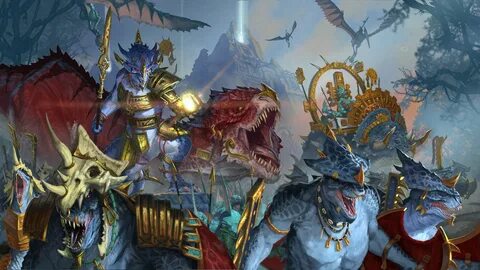 Kroq Gar and the Lizardmen Warhammer Fantasy, Иллюстрации, Динозавры, Монст...