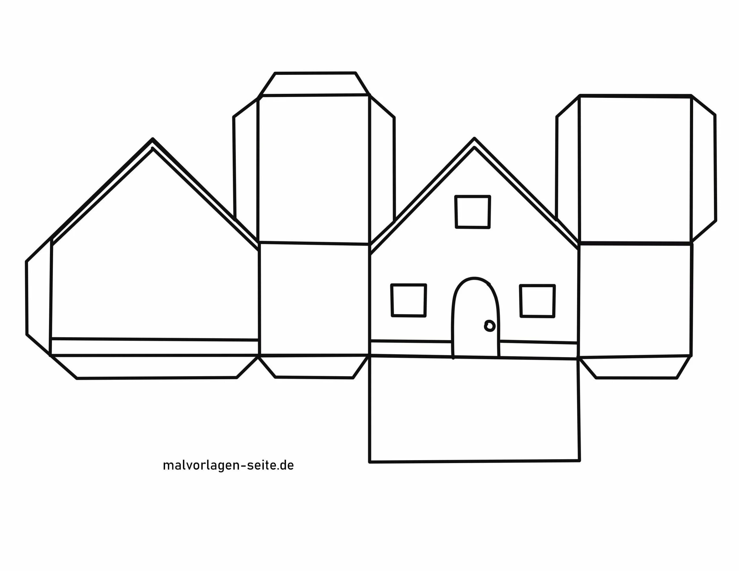 макеты домов из бумаги своими руками схемы. макет домика. как сделать объемный дом из бумаги. новогодний домик из картона. развертка домика.