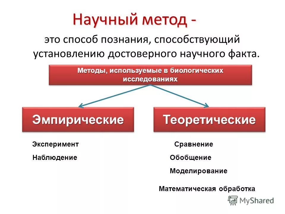 Понятие методы познания