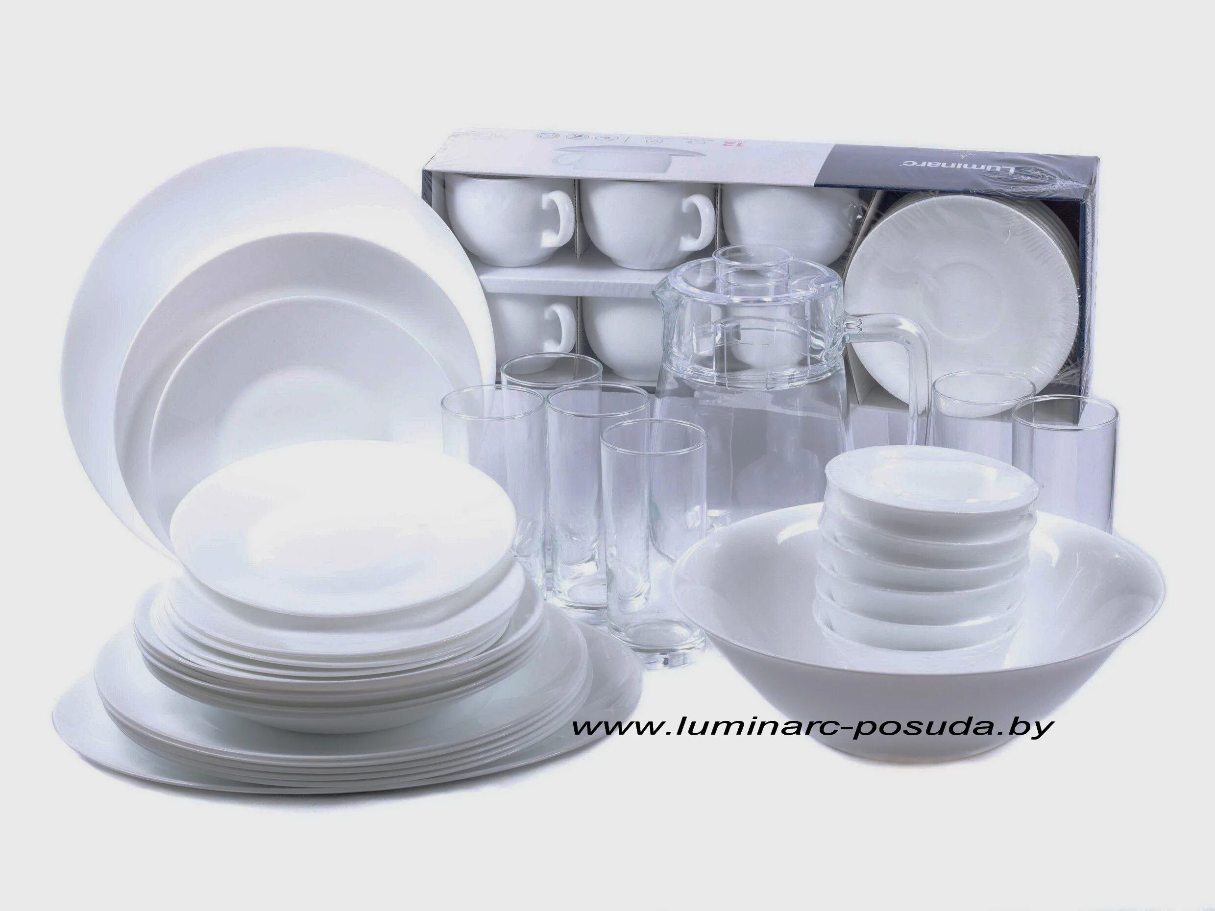 Essence white. Luminarc Essence White. Набор столовый Эссенс 18пр. Набор посуды Люминарк 46 предметов. Посуда Люминарк 46 предметов белая.