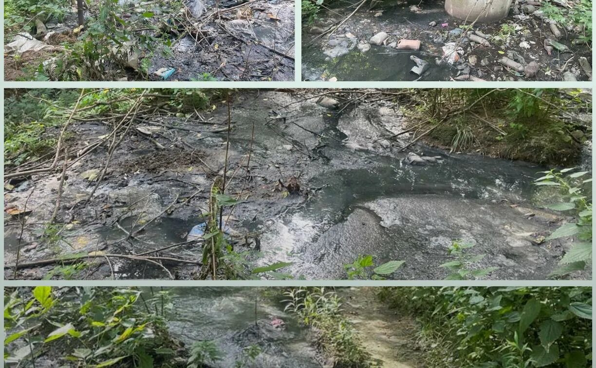 Старое басово. Сточные воды в Тульской области. Прорыв трубы водоснабжения. Деревня на воде. Водяной фото.