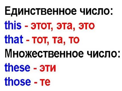 Как переводится those на русский
