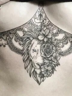 13. Lion Underboob Tattoo.